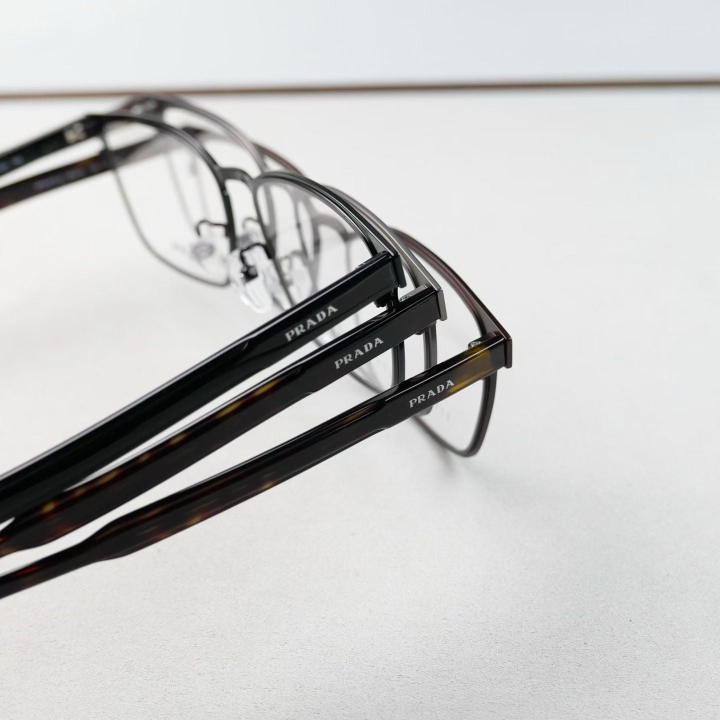 Inspired PRADA VPR61T-D – Titanium Rectangular Eyeglasses (1:1 Mirror Quality)