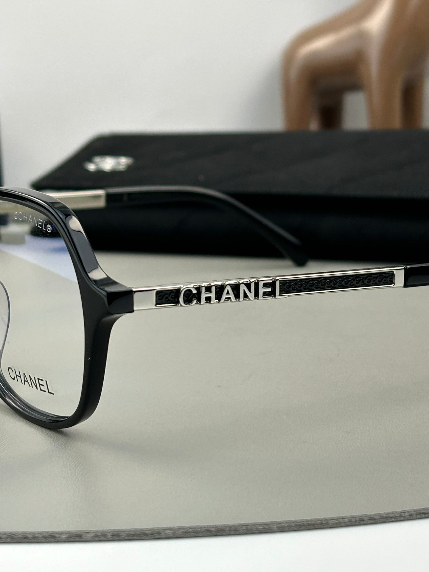 Inspired Chanel CH3417 – Geometric Eyeglasses with Logo Temples (1:1 Mirror Quality)