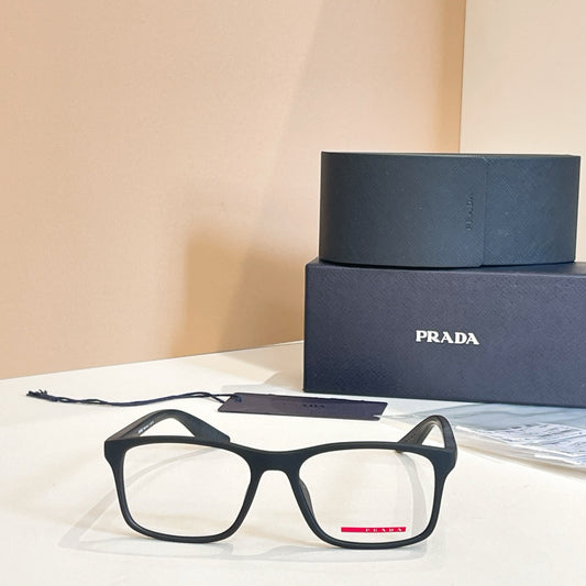 Inspired Prada VPR 01Q – Rectangular Black Eyeglasses (1:1 Mirror Quality)