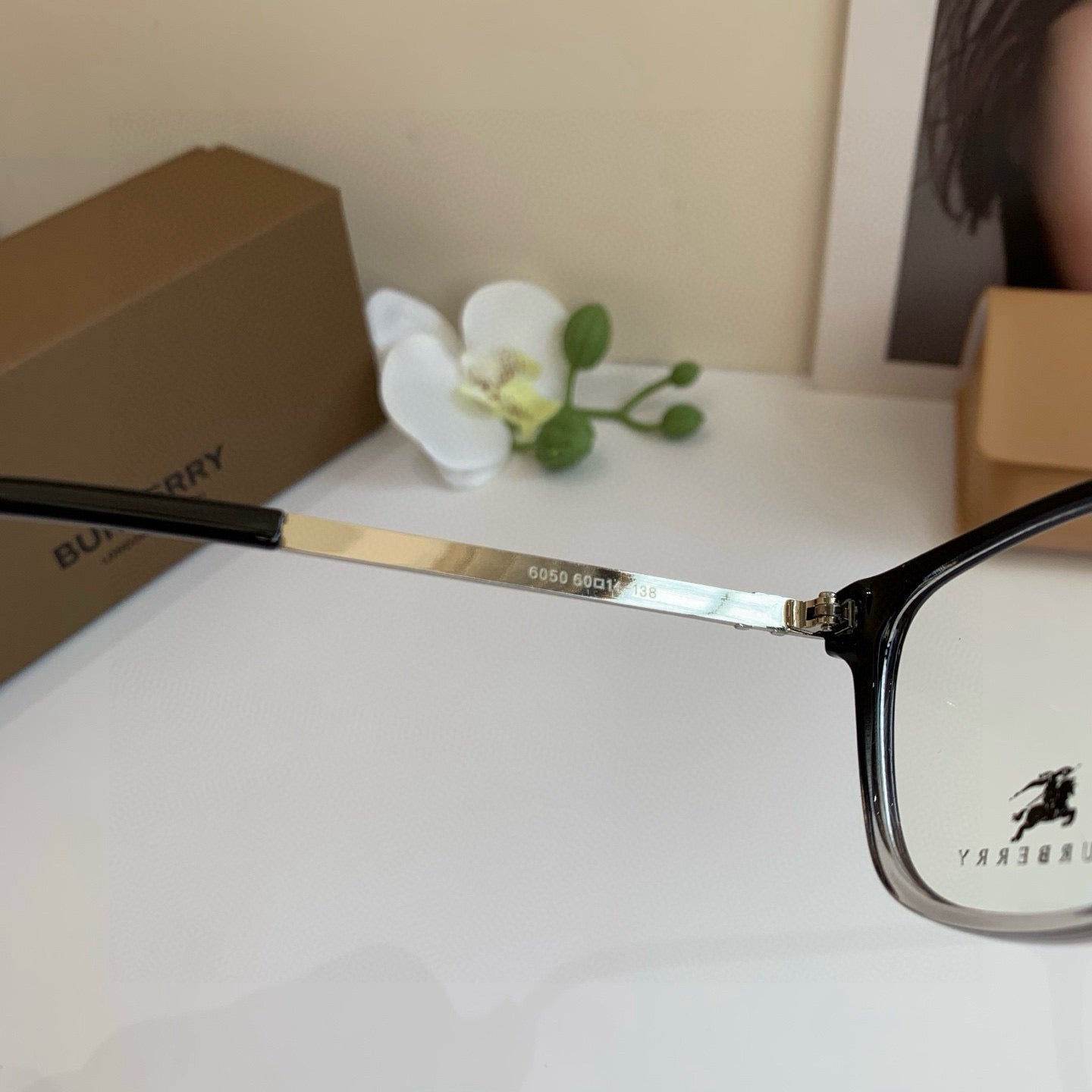 Inspired Burberry 6050 – Square Optical Eyeglasses (Black Fade, 1:1 Mirror Quality)
