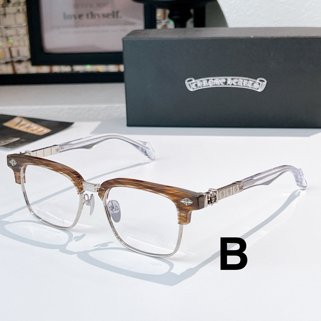 Inspired Chrome Hearts CH8316 Optical Glasses – Classic Rectangle Frame (1:1 Mirror Quality)