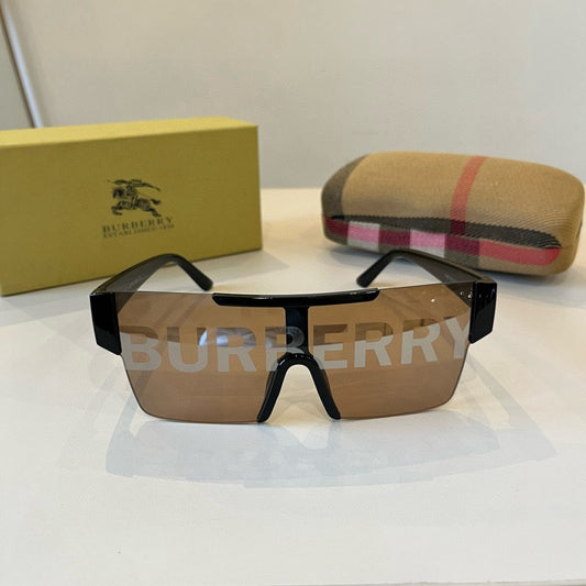 Inspired Burberry BE4291 – Oversized Shield Sunglasses (1:1 Mirror Quality)- Brown