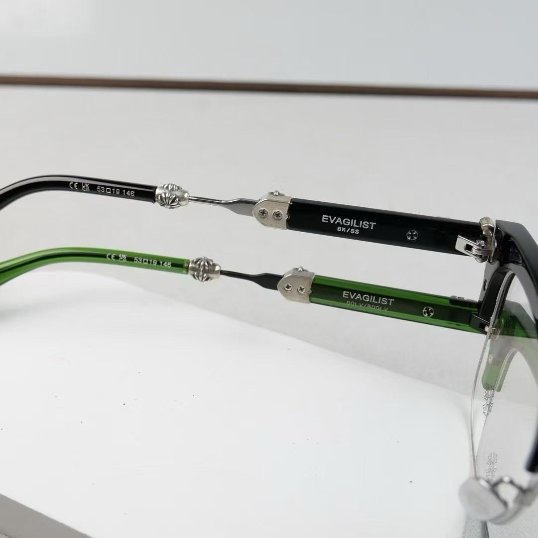 Inspired Chrome Hearts EVAGILIST – 925 Silver Browline Eyeglasses (1:1 Mirror Quality)