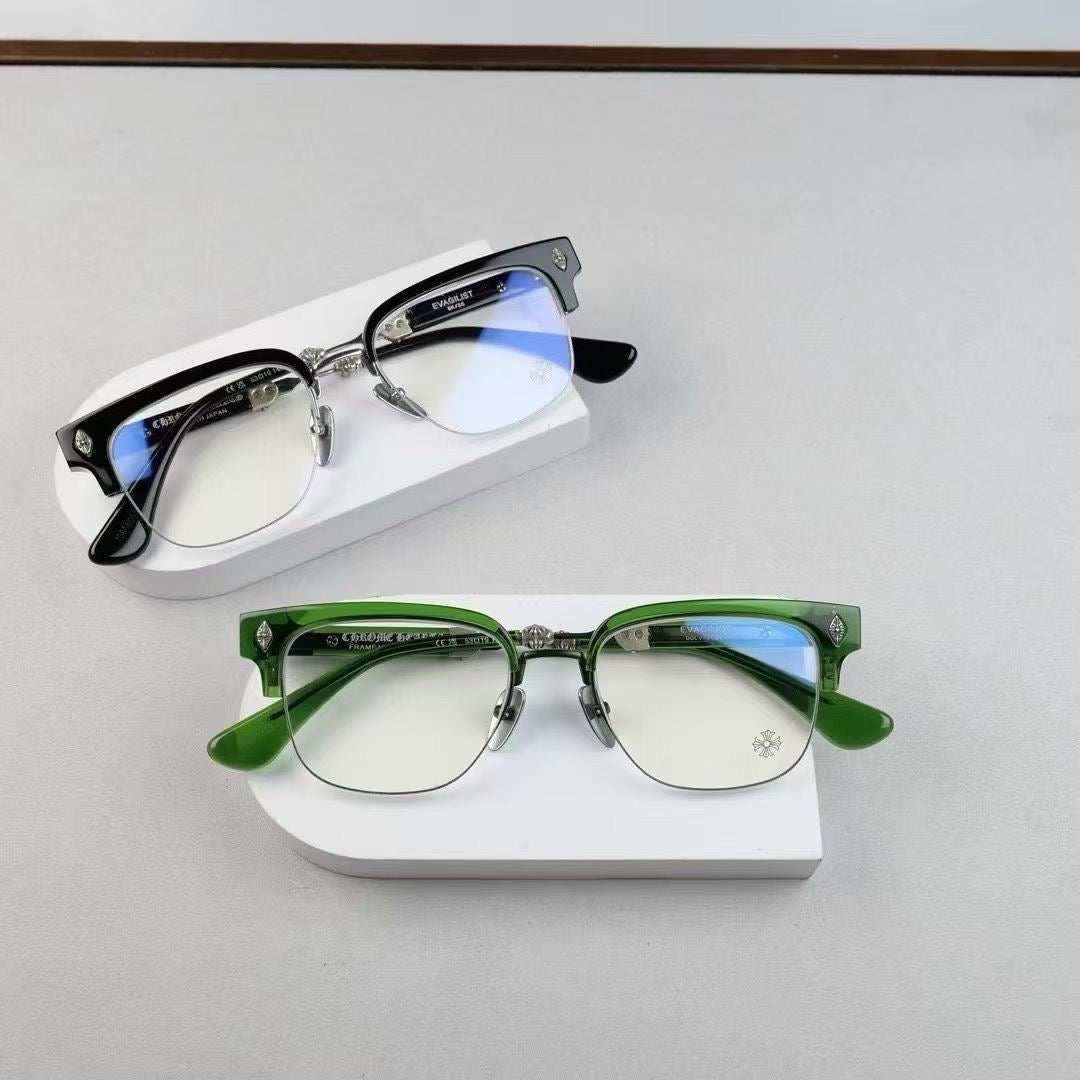 Inspired Chrome Hearts EVAGILIST – 925 Silver Browline Eyeglasses (1:1 Mirror Quality)