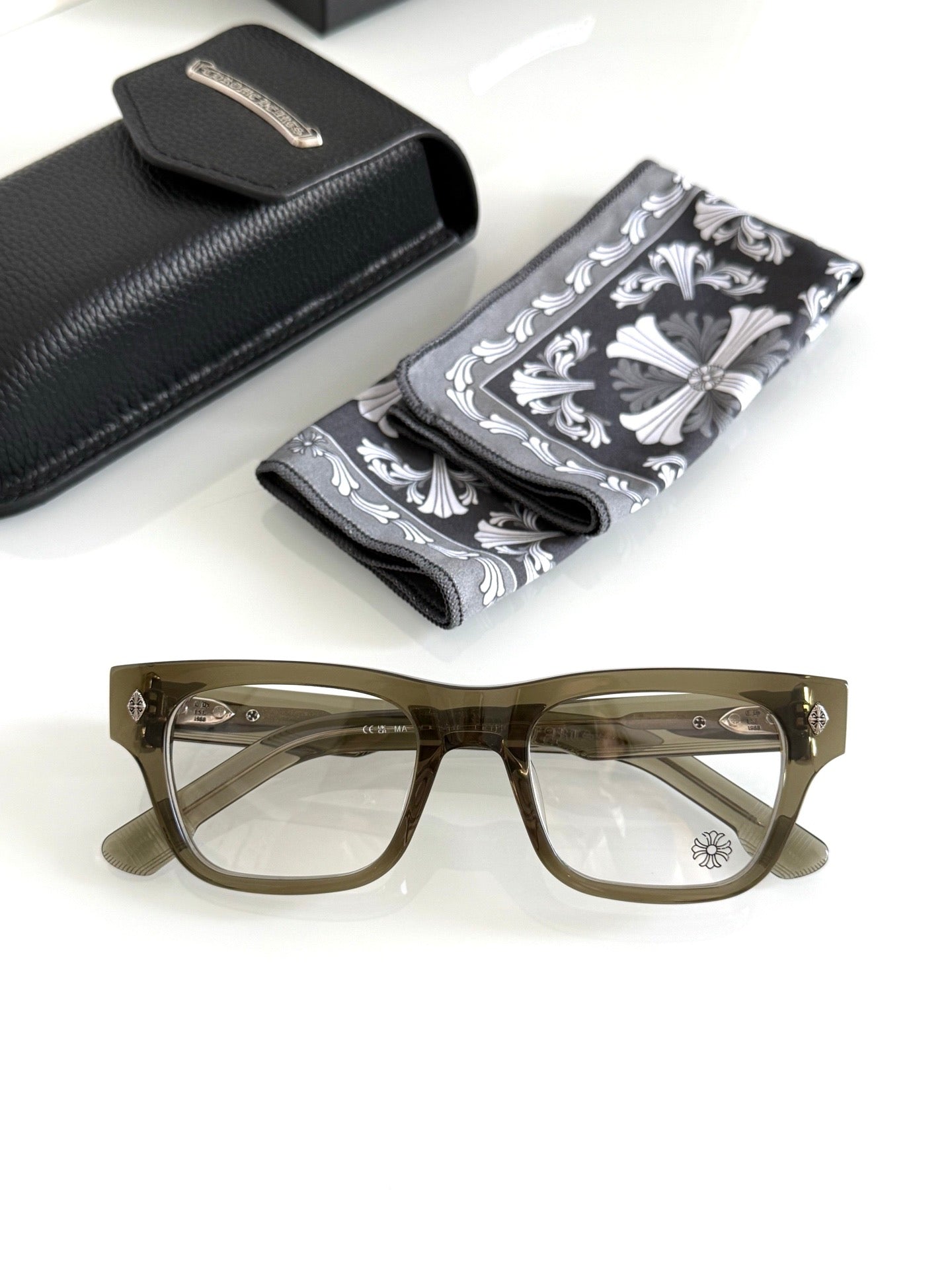 Inspired Chrome Hearts CRYPDIC – Classic Rectangular Eyeglasses (1:1 Mirror Quality)