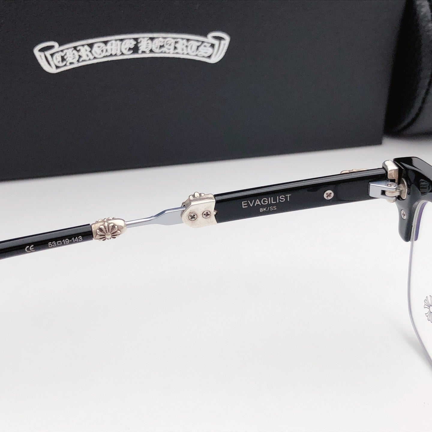 Inspired Chrome Hearts EVAGILIST – 925 Silver Browline Eyeglasses (1:1 Mirror Quality)