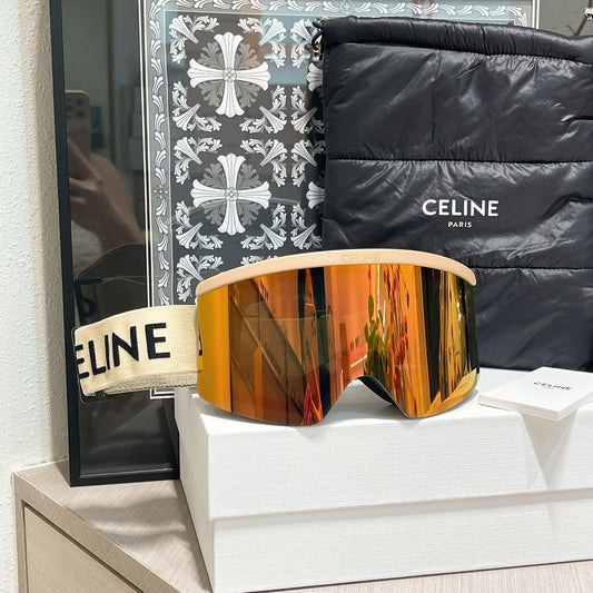Inspired Celine Ski Goggles – Oversized Shield Design (Unisex)