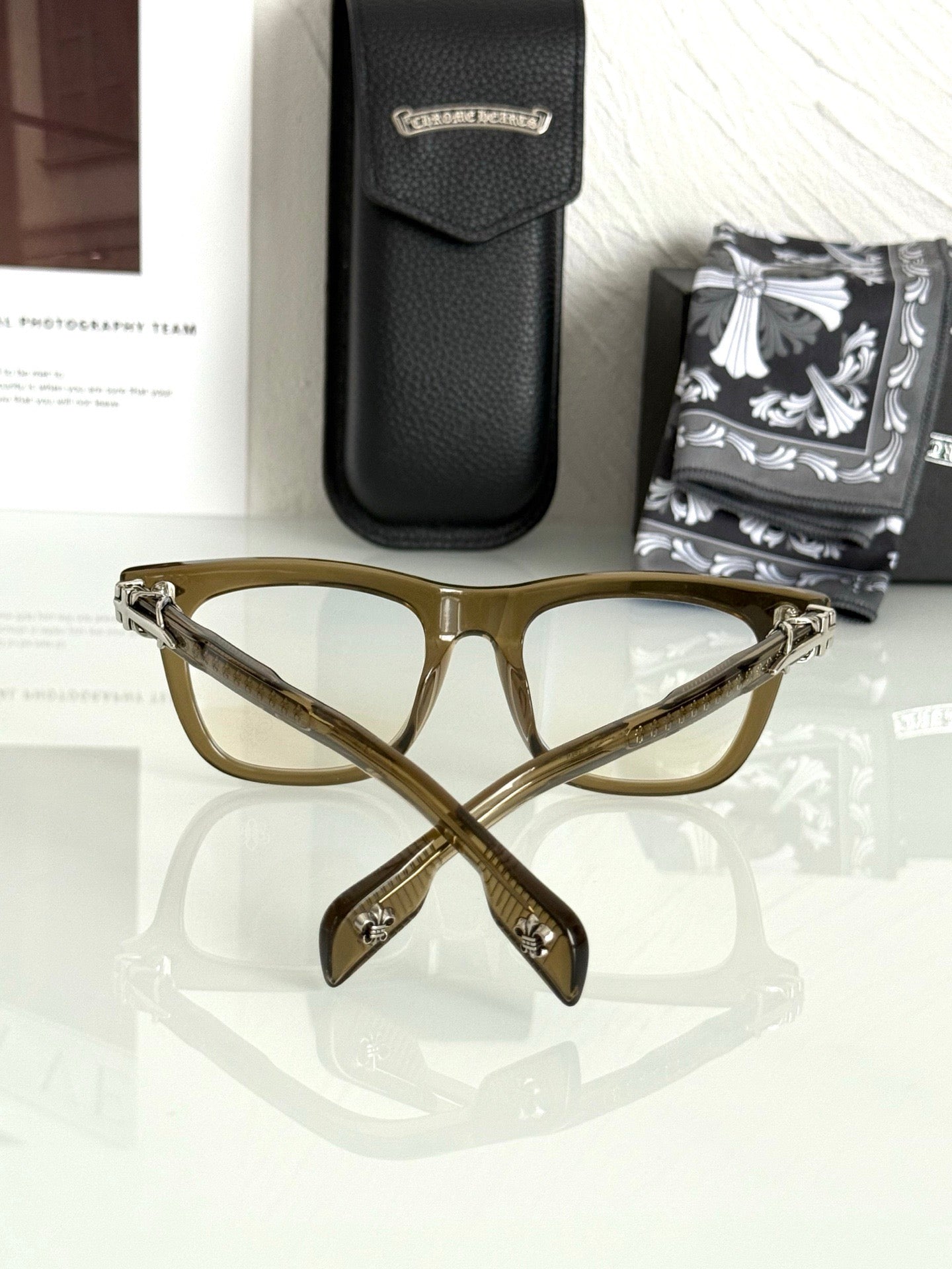 Inspired Chrome Hearts CH8251 – Handcrafted Acetate Square Optical Eyeglasses (1:1 Mirror Quality)