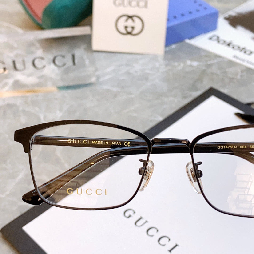 Gucci Inspired GG1475OJ Optical Glasses – Rectangular Metal Frame