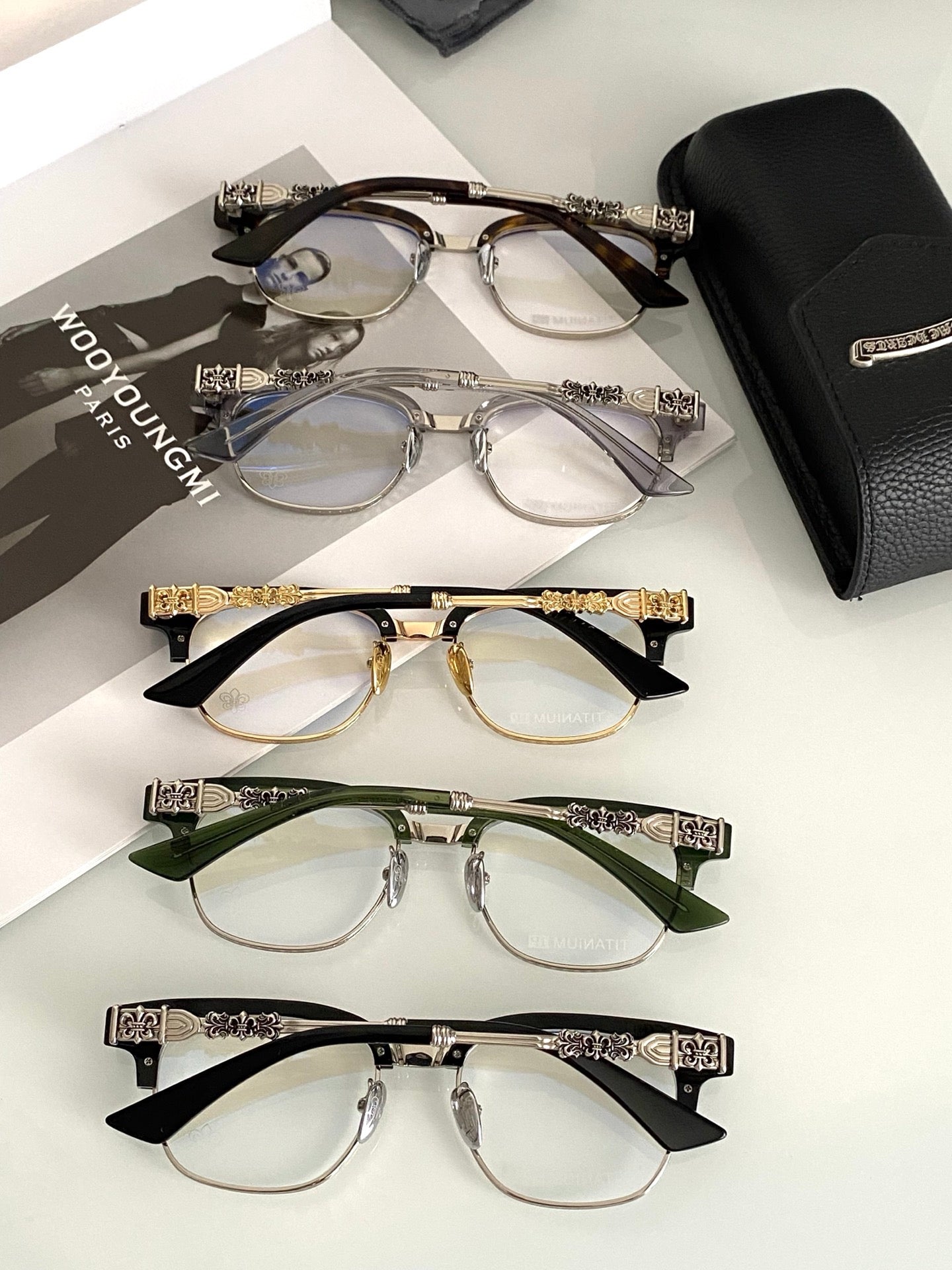 Inspired Chrome Hearts CH8224 – Bold Browline Optical Eyeglasses (1:1 Mirror Quality)