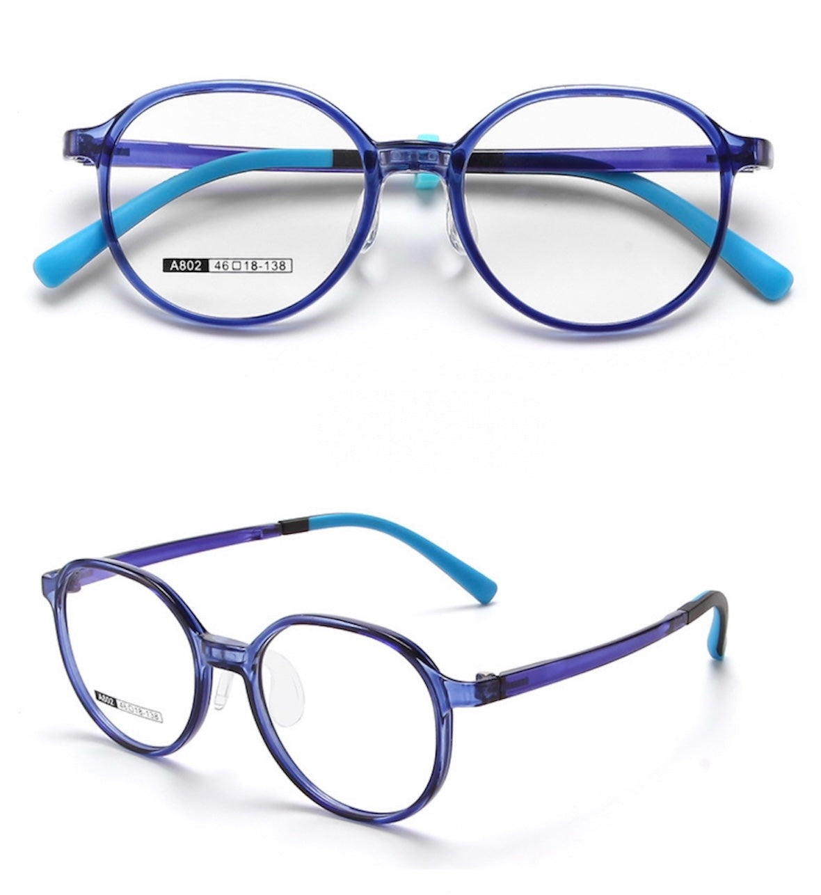 Kids Round Optical Glasses – Model A802 (Ages 7–12)