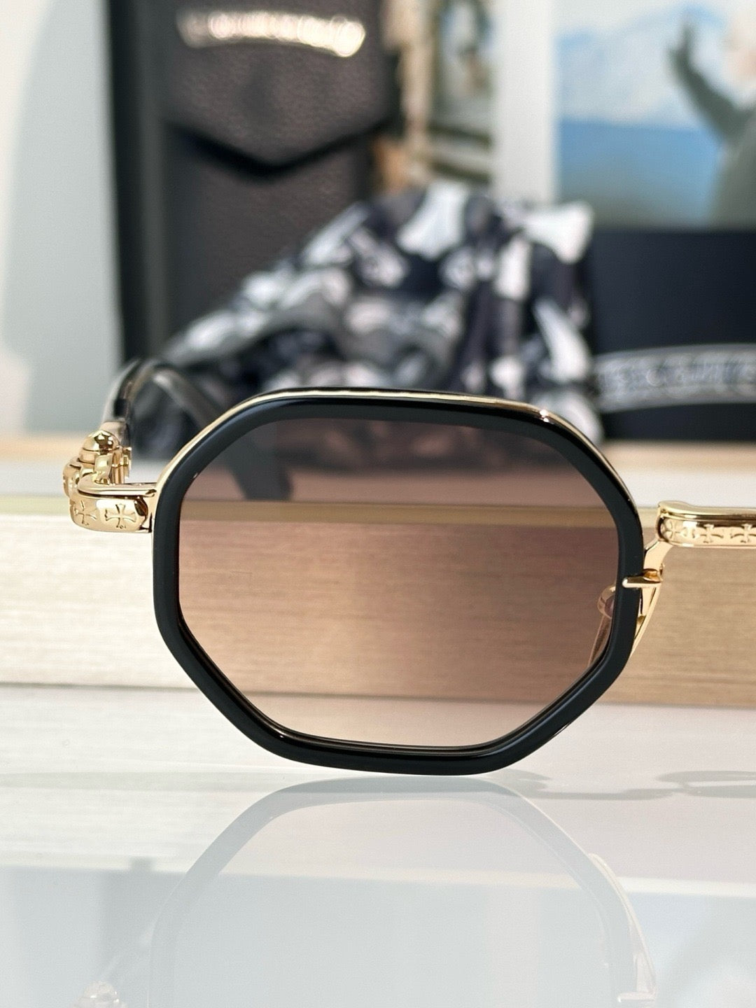 Inspired Chrome Hearts TATTERS Sunglasses – Geometric Frame (1:1 Mirror Quality)