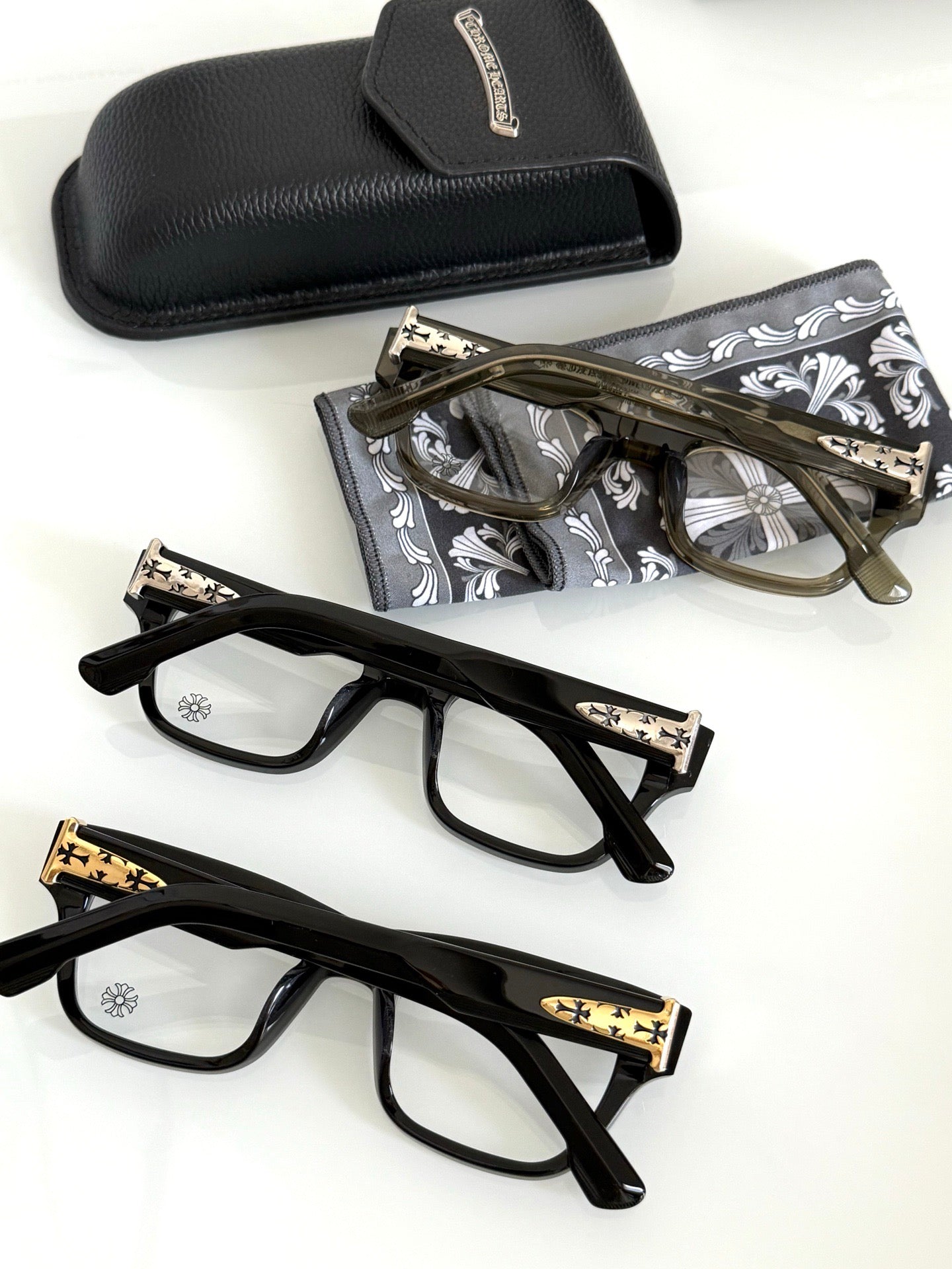 Inspired Chrome Hearts CRYPDIC – Classic Rectangular Eyeglasses (1:1 Mirror Quality)