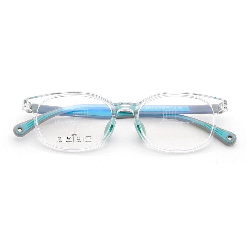 Kids Myopia Control Glasses – model: 52007 Lightweight Silicone Frame (Ages 7–12)