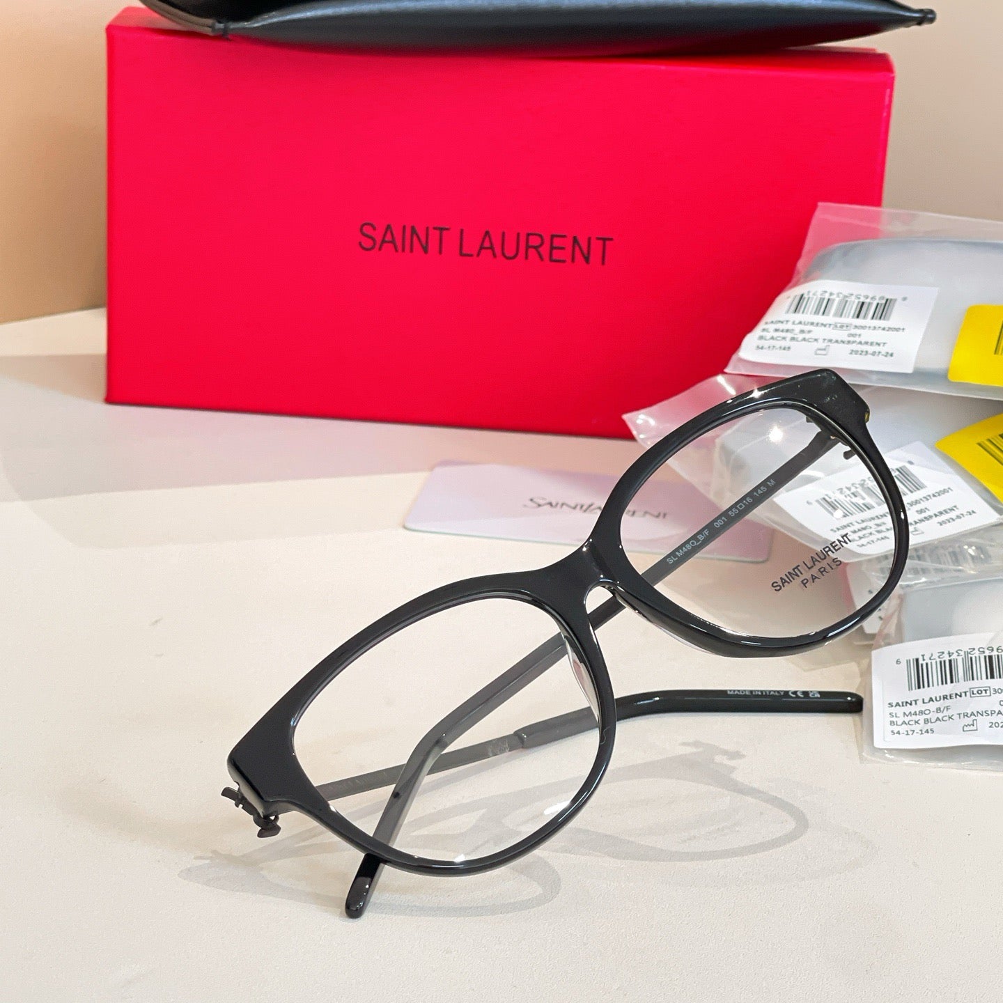 Inspired Saint Laurent SL M480-B/F – Elegant Square Optical Eyeglasses (1:1 Mirror Quality)