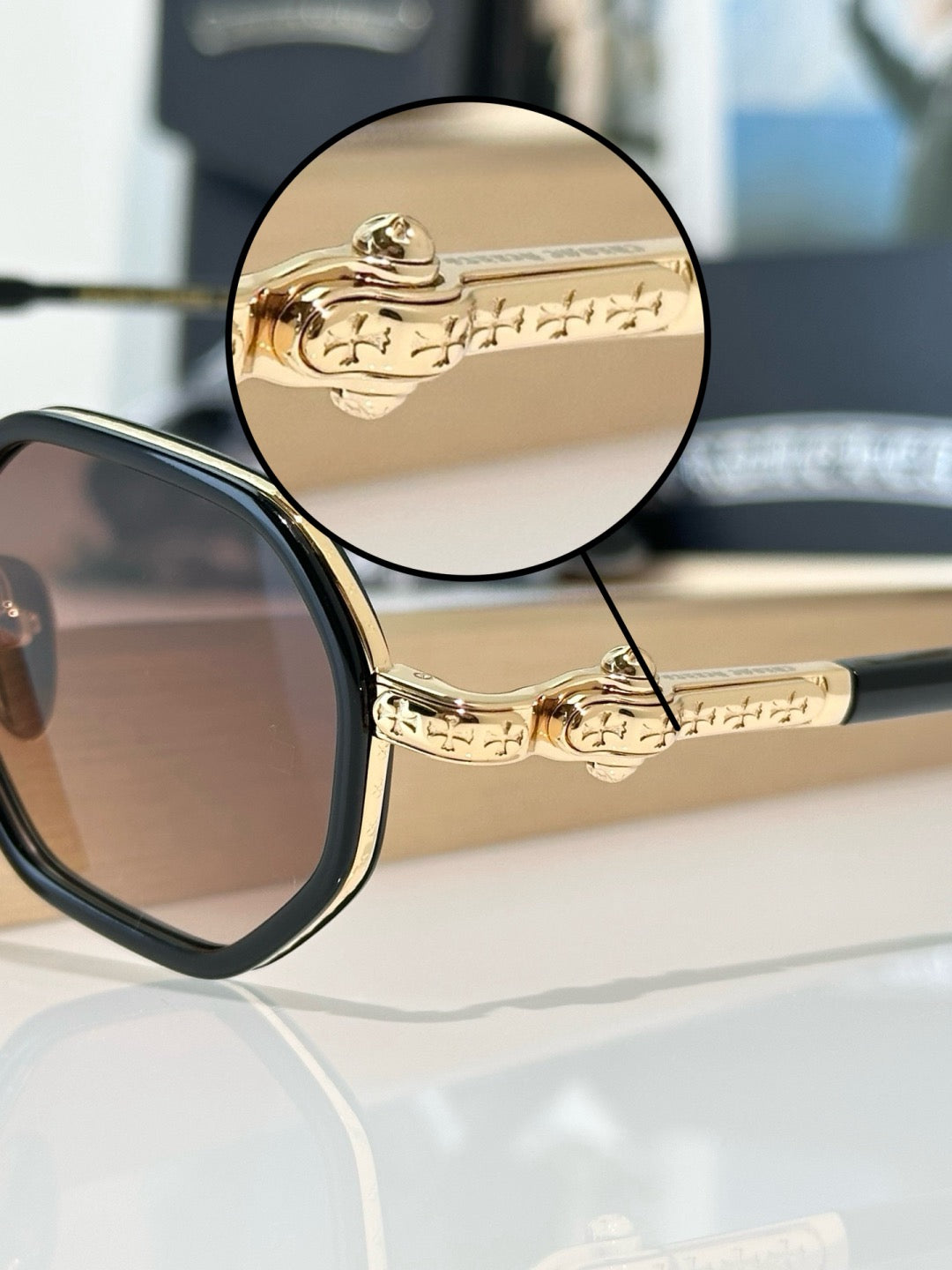Inspired Chrome Hearts TATTERS Sunglasses – Geometric Frame (1:1 Mirror Quality)