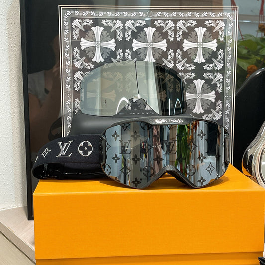 Inspired Louis Vuitton Ski Goggles – Black Monogram Design (Unisex)