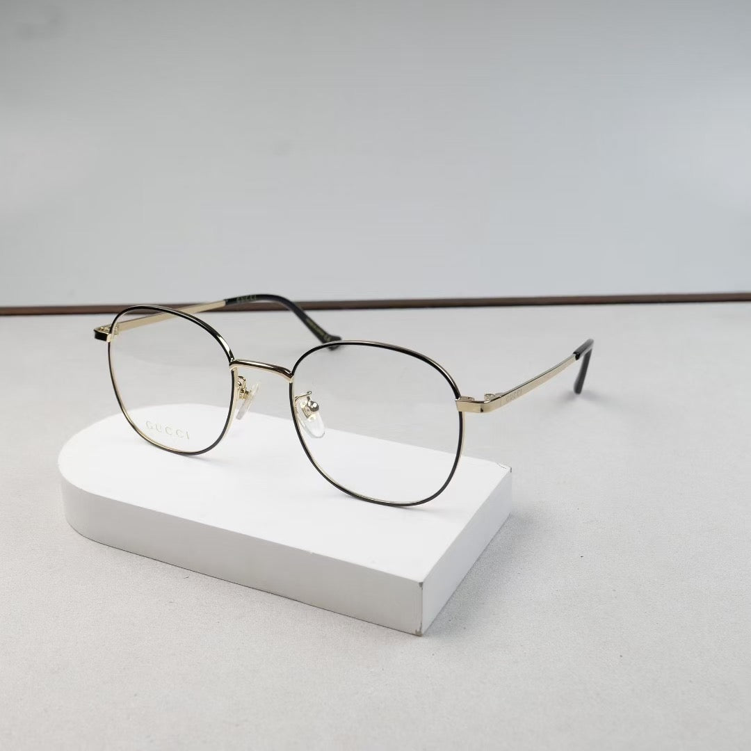 GG1469OA Inspired Square Metal Optical Glasses – Lightweight Aviator Style