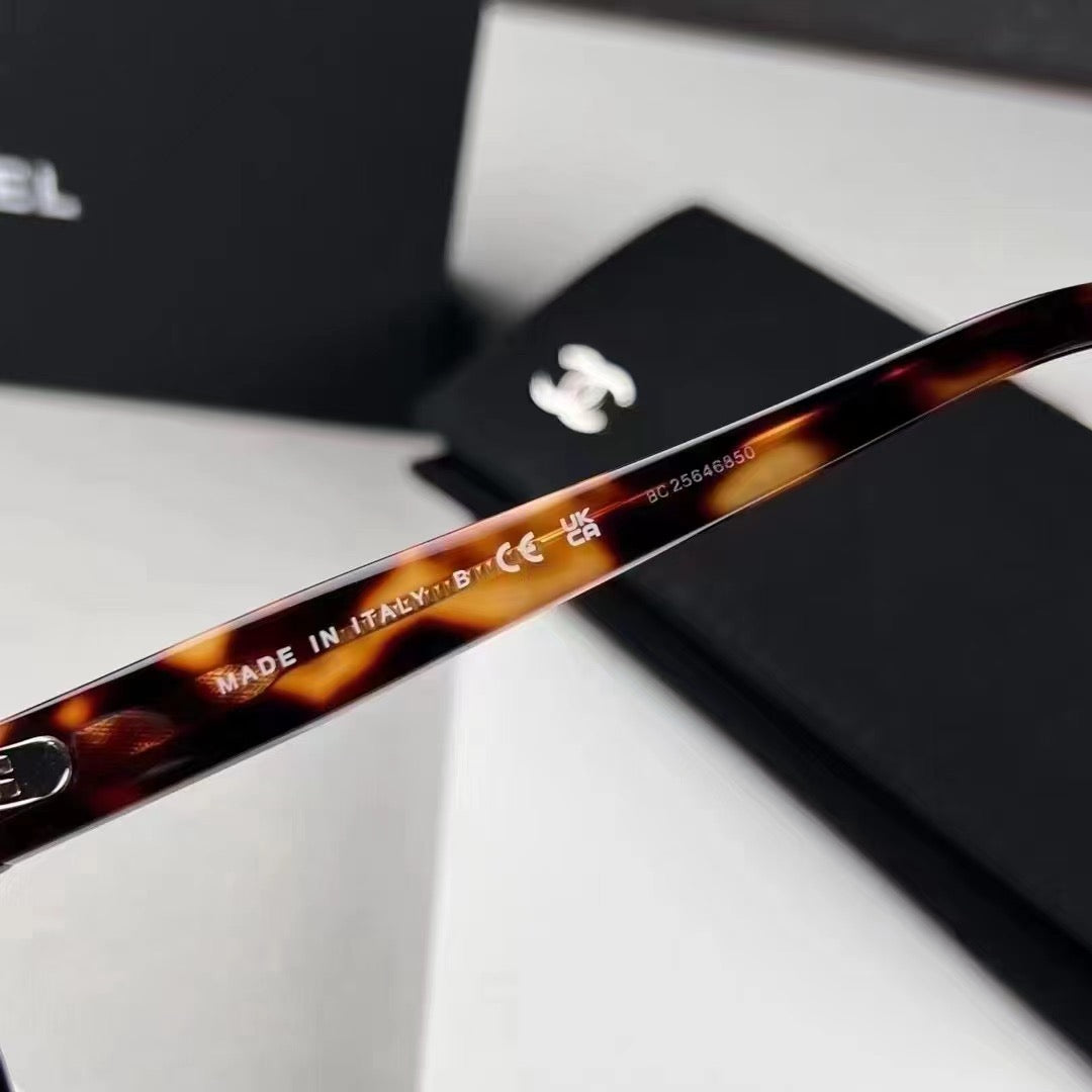Inspired Chanel CH3440-H – Cat-Eye Eyeglasses with Pearl Temple Detail (1:1 Mirror Quality)