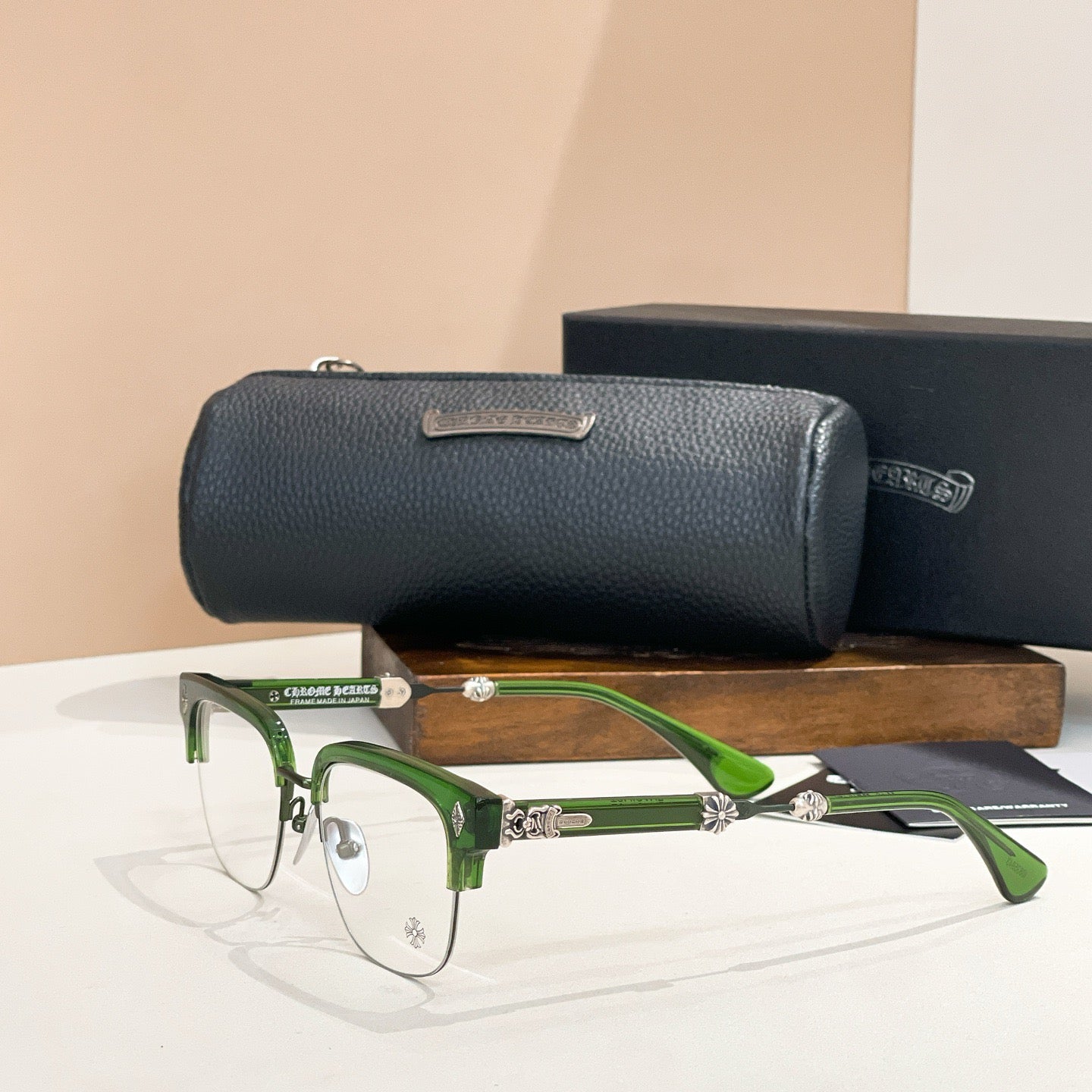 Inspired Chrome Hearts EVAGILIST – 925 Silver Browline Eyeglasses (1:1 Mirror Quality)