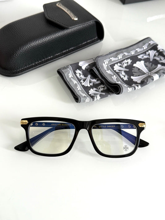 Inspired Chrome Hearts LITTLE DINGER – Square Acetate Eyeglasses (1:1 Mirror Quality)