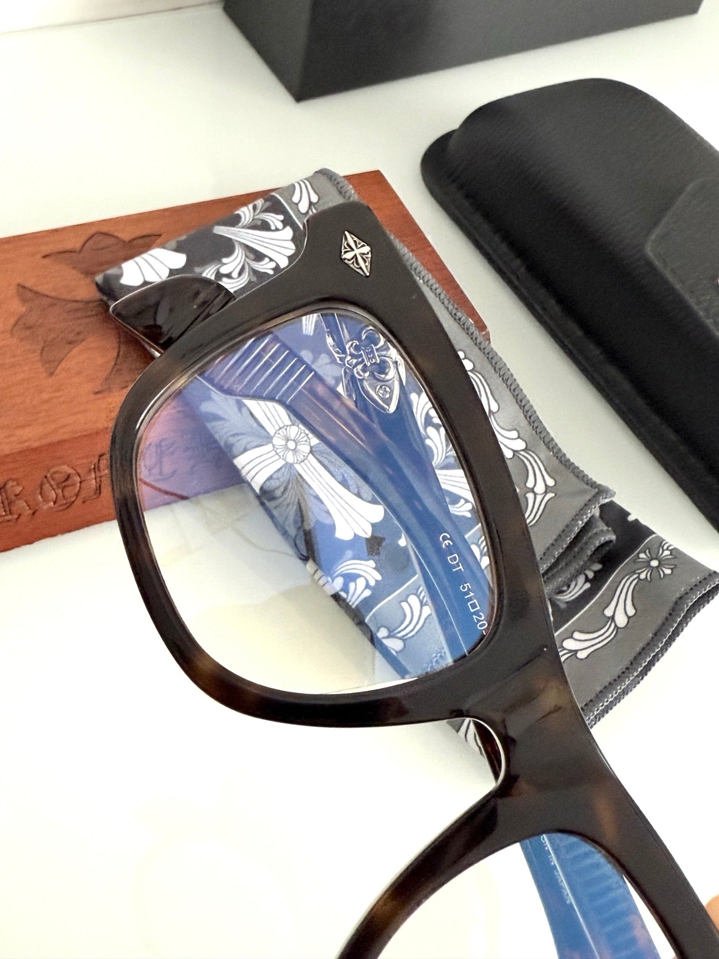 Inspired Chrome Hearts CH8251 – Handcrafted Acetate Square Optical Eyeglasses (1:1 Mirror Quality)
