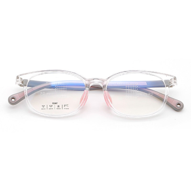 Kids Myopia Control Glasses – model: 52007 Lightweight Silicone Frame (Ages 7–12)