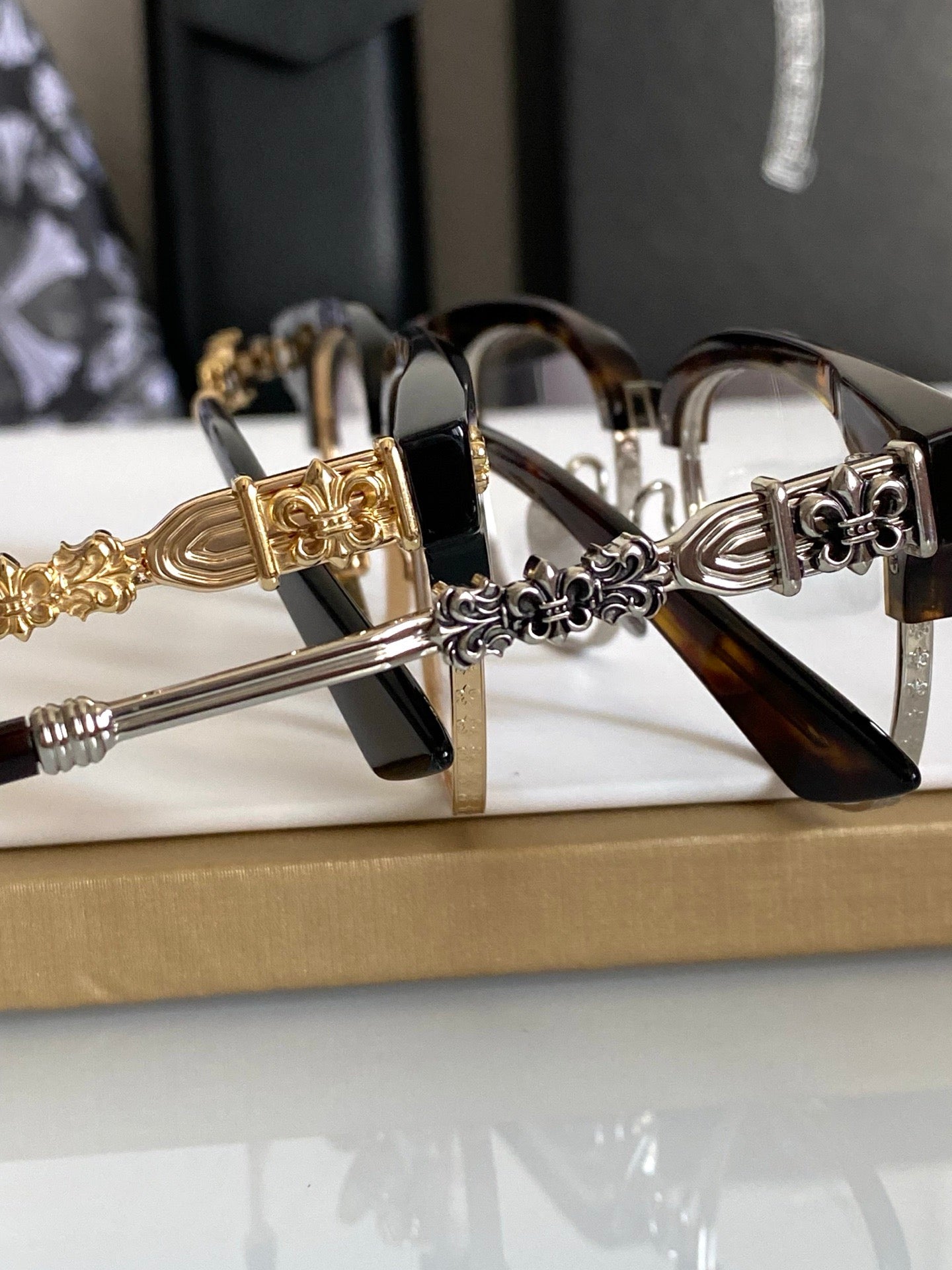 Inspired Chrome Hearts CH8224 – Bold Browline Optical Eyeglasses (1:1 Mirror Quality)