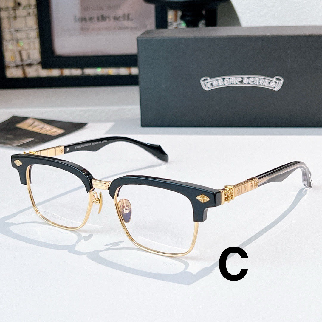 Inspired Chrome Hearts CH8316 Optical Glasses – Classic Rectangle Frame (1:1 Mirror Quality)