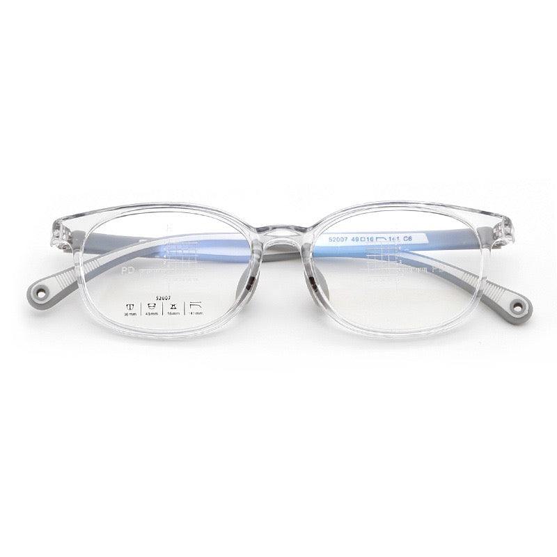 Kids Myopia Control Glasses – model: 52007 Lightweight Silicone Frame (Ages 7–12)