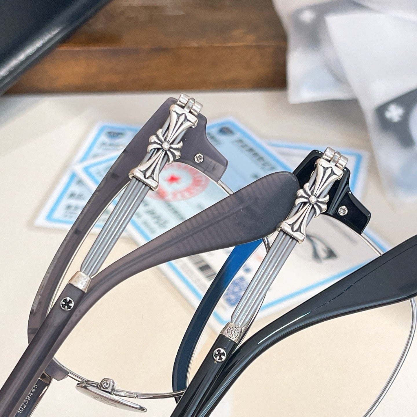 Inspired Chrome Hearts BONENNOISSEUR – 925 Silver Detail Eyeglasses (1:1 Mirror Quality)