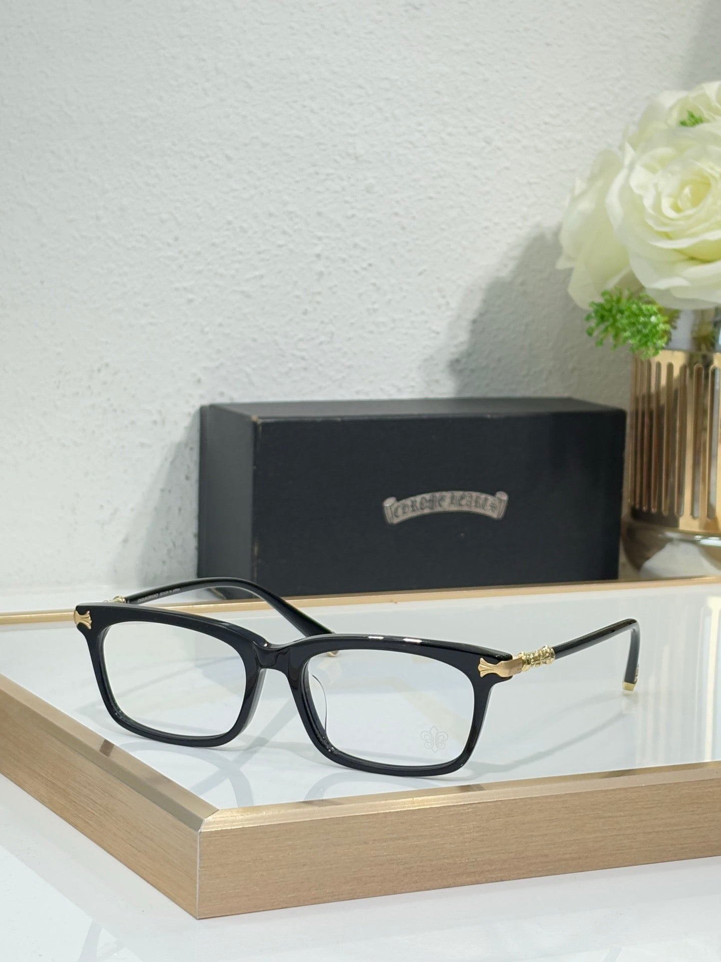 Chrome Hearts FUN HATCH – Classic Rectangular Optical Eyeglasses (1:1 Mirror Quality)