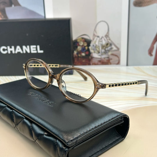 Inspired Chanel CH3476 – Oval Eyeglasses with Chain Temples (1:1 Mirror Quality)