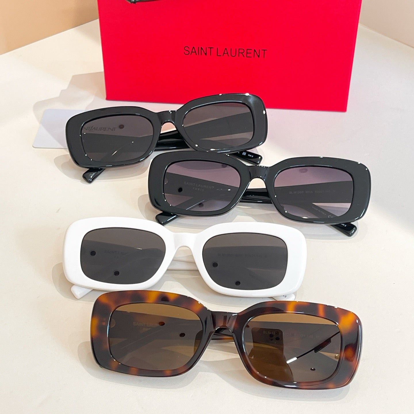 Inspired Saint Laurent SL M130/F – Rectangular Acetate Sunglasses (1:1 Mirror Quality)