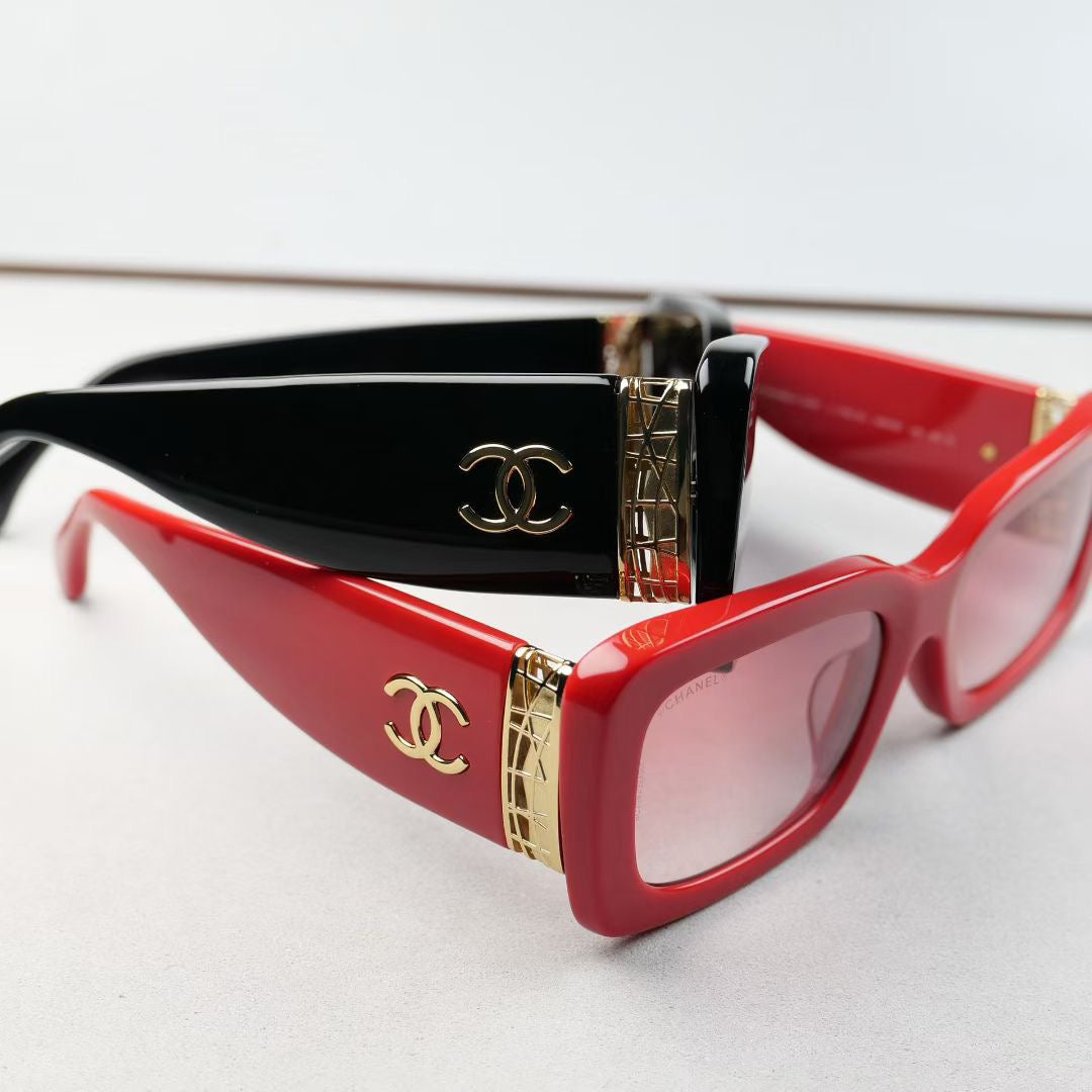 Inspired Chanel 5534-A – Oversized Square Sunglasses with Logo Detail