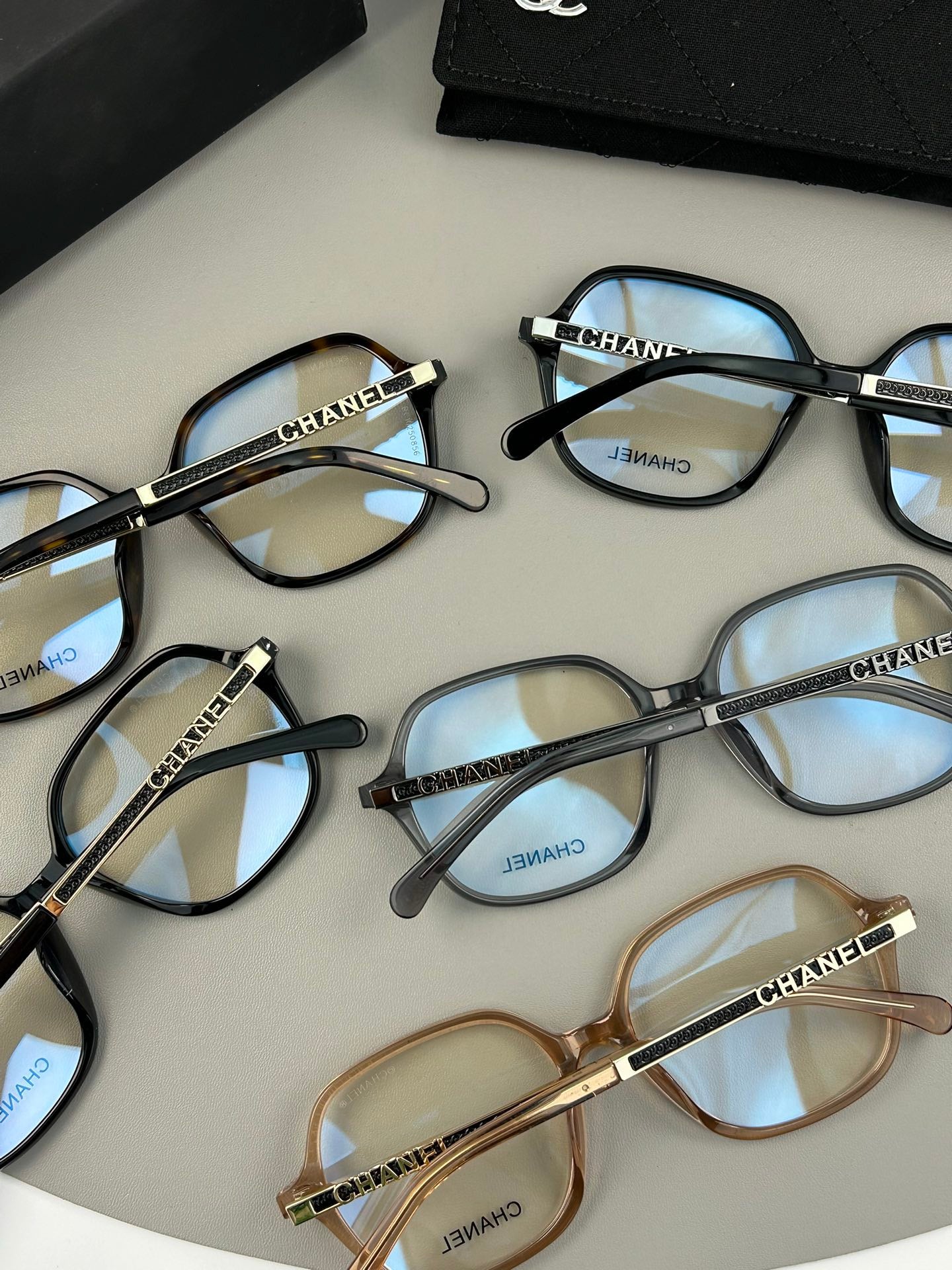 Inspired Chanel CH3417 – Geometric Eyeglasses with Logo Temples (1:1 Mirror Quality)