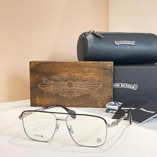 Inspired Chrome Hearts CH6100 Optical Eyeglasses – Oversized Titanium Square Frame (1:1 Mirror Quality)