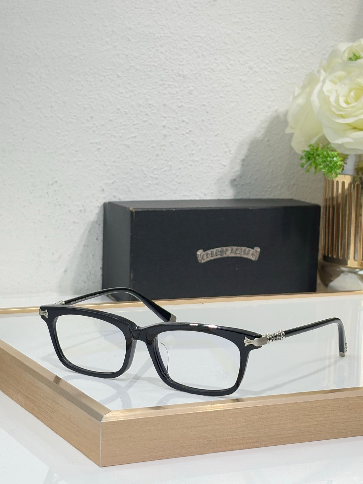 Chrome Hearts FUN HATCH – Classic Rectangular Optical Eyeglasses (1:1 Mirror Quality)