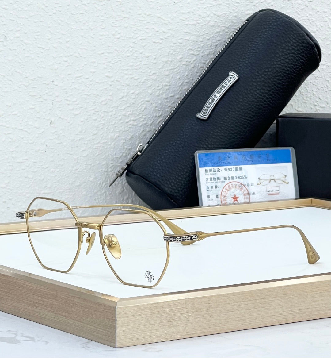 Inspired Chrome Hearts IRON MAN – Octagonal Pure Silver Optical Glasses (1:1 Mirror Quality)