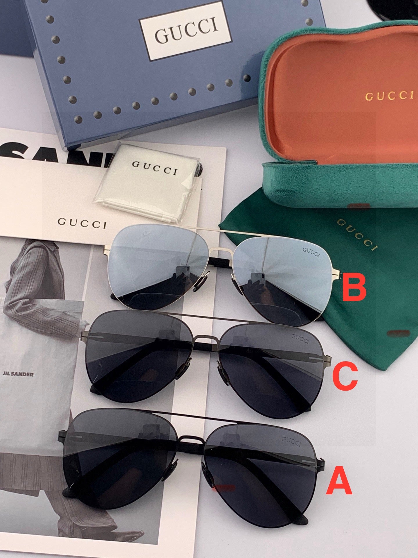 Gucci G1732 Unisex Rimless Gradient Sunglasses (Inspired, 1:1 Mirror Quality)