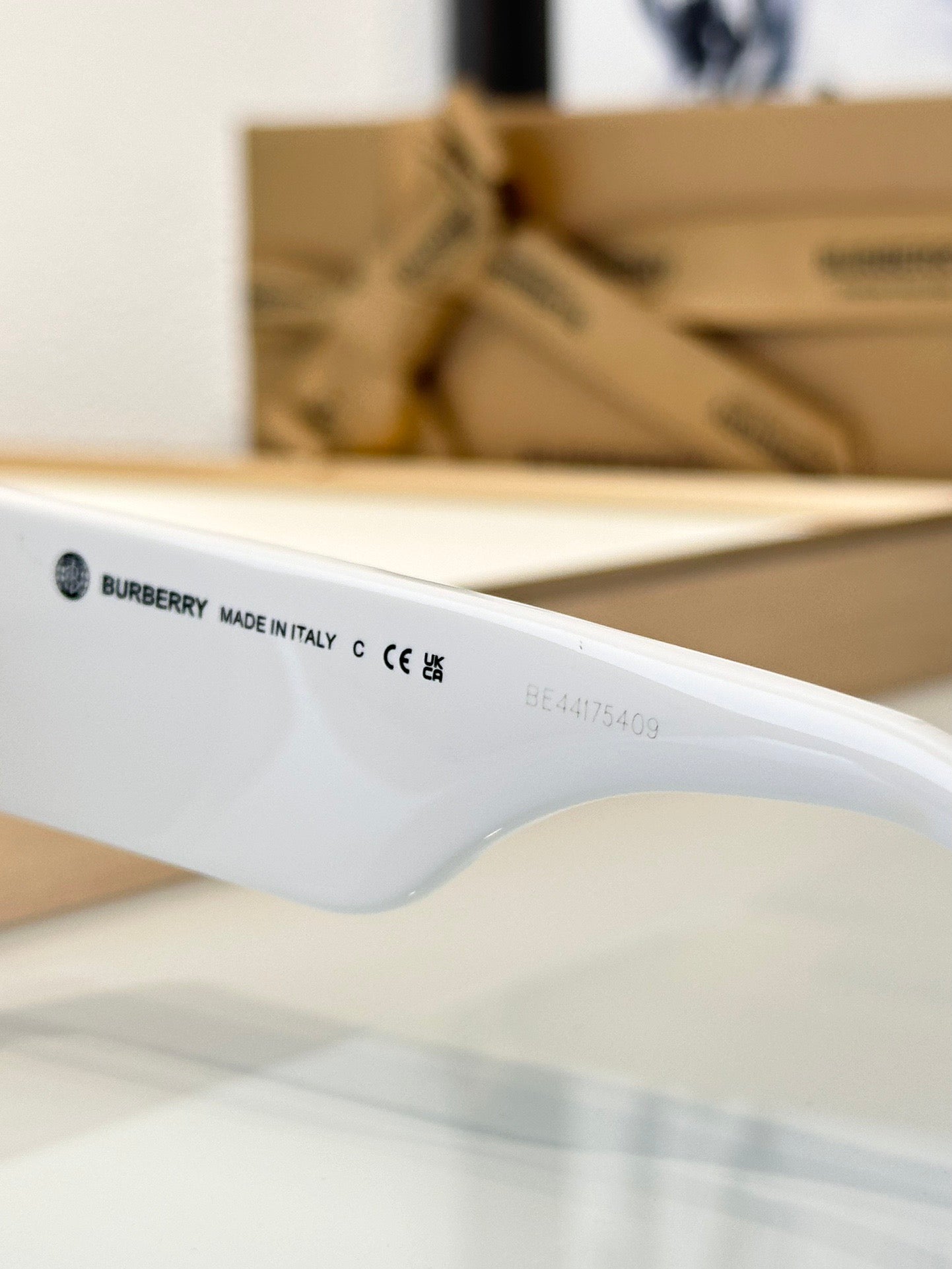 Inspired Burberry B4370U – Oversized Oval Sunglasses (1:1 Mirror Quality)- White
