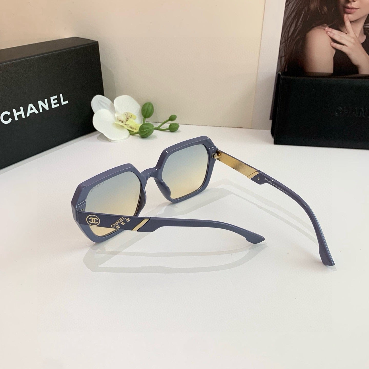 Inspired Chanel 40228 – Oversized Geometric Sunglasses (1:1 Mirror Quality)