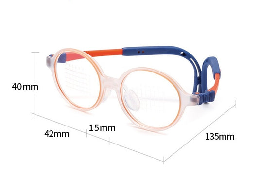Children’s Flexible Silicone Kids Myopia Control Glasses Frame – Model T101 (Ages 4–6)