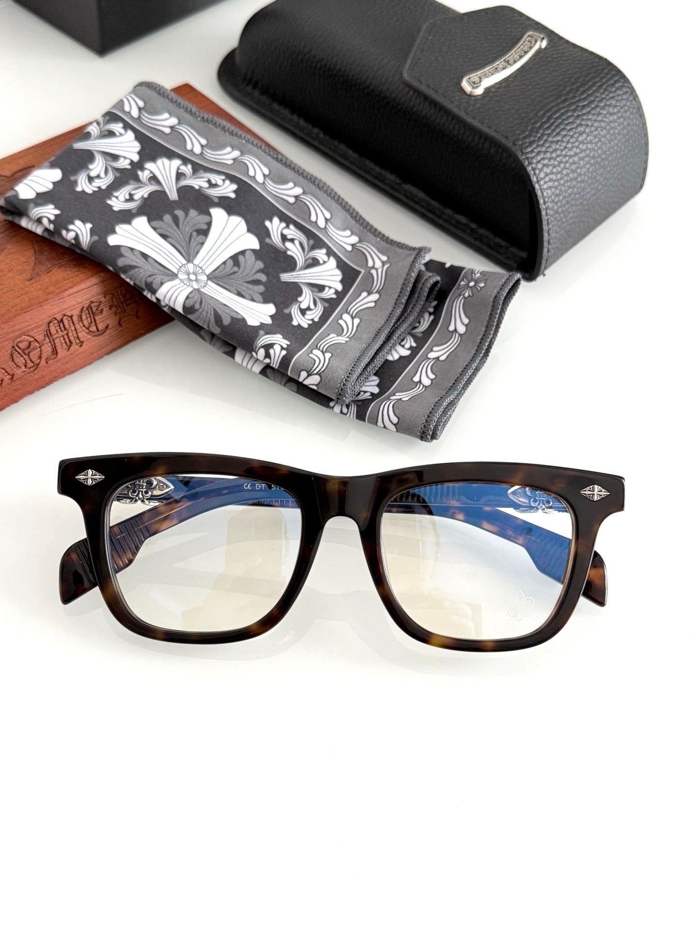 Inspired Chrome Hearts CH8251 – Handcrafted Acetate Square Optical Eyeglasses (1:1 Mirror Quality)