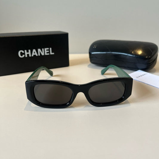 Inspired Chanel 5525 – Rectangular Acetate Sunglasses with Bold Logo Temples (1:1 Mirror Quality)