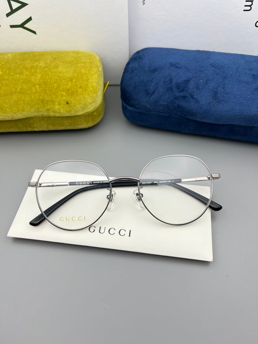 GG1349O Inspired Round Metal Optical Glasses – Lightweight Irregular Frame