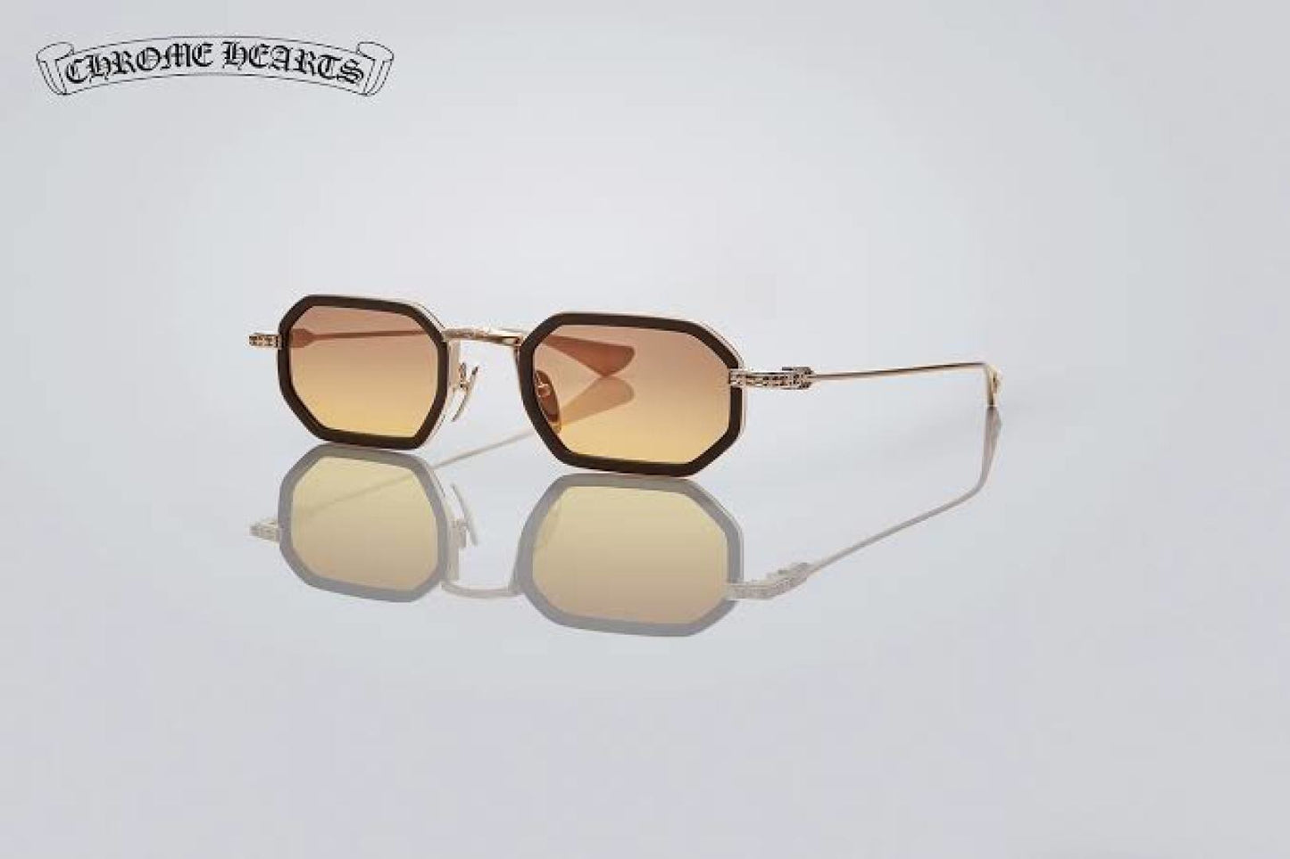 Inspired Chrome Hearts STYLIDA – Octagonal Metal Sunglasses with Zeiss Lenses (1:1 Mirror Quality)