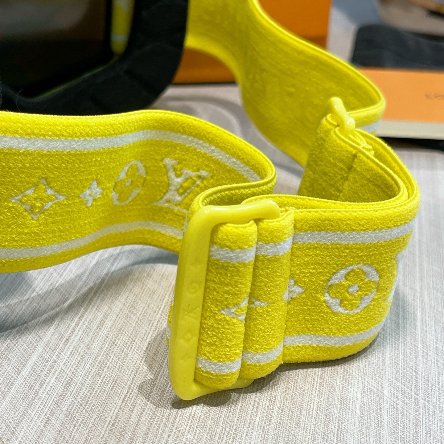 Inspired Louis Vuitton Ski Goggles – Yellow Monogram Strap (Unisex)