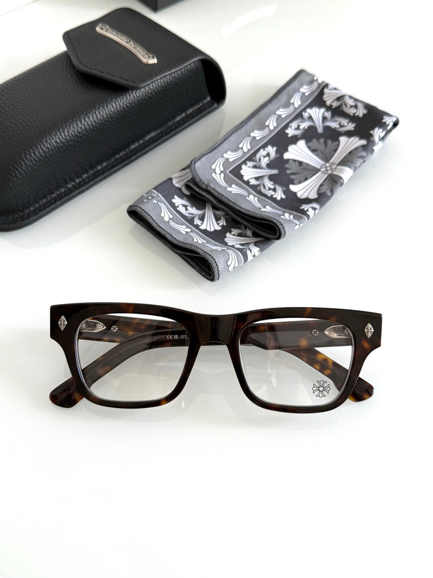 Inspired Chrome Hearts CRYPDIC – Classic Rectangular Eyeglasses (1:1 Mirror Quality)