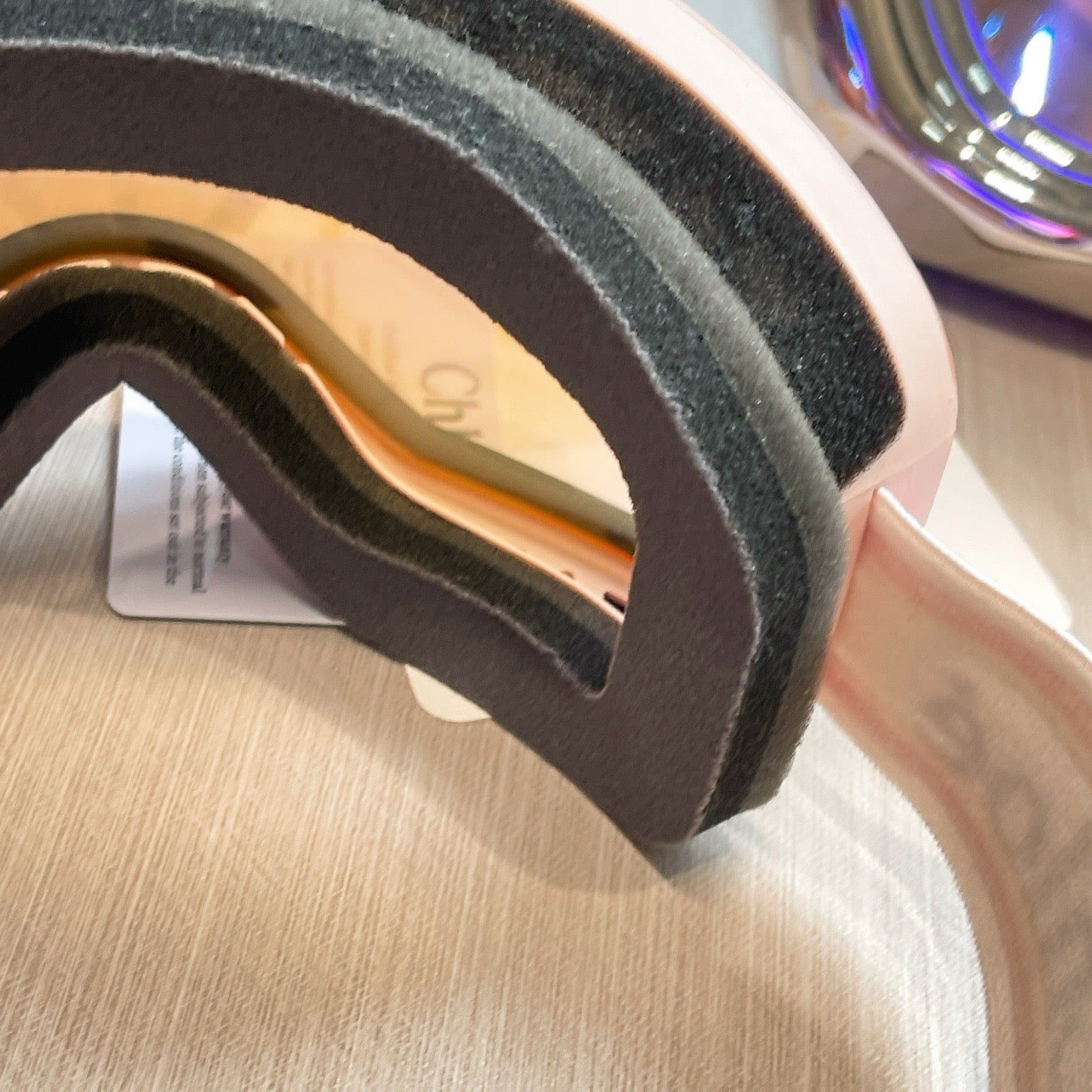Inspired Chloé Ski Goggles – Pink Strap with Mirrored Lens (Unisex)